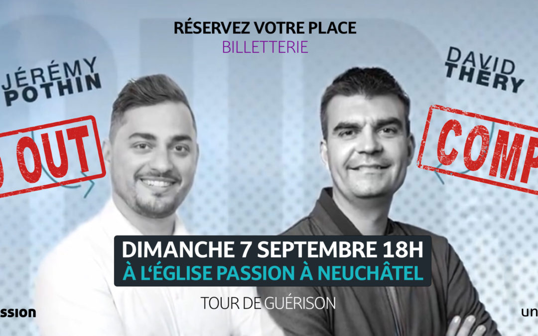 Réunion de guérison 7 septembre 18h avec David Théry & Jérémy Pothin