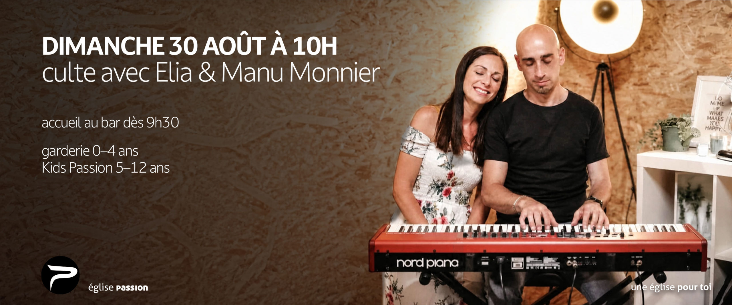 Elia et Emmanuel Monnier à l'église Passion Neuchâtel le 30.08.2026